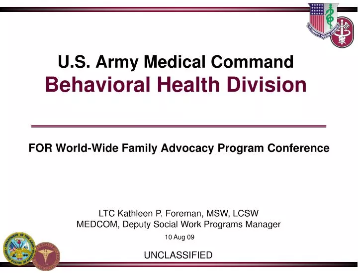 u s army medical command behavioral health division