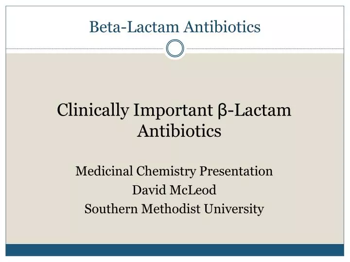 beta lactam antibiotics