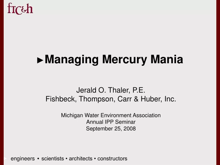 managing mercury mania