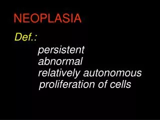 NEOPLASIA