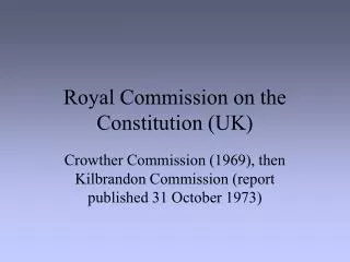 Royal Commission on the Constitution (UK)