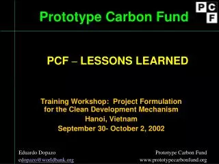 Prototype Carbon Fund