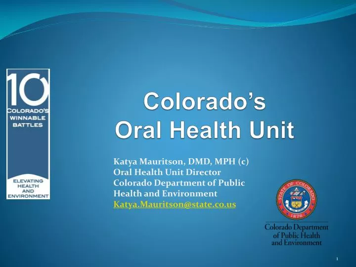 colorado s oral health unit