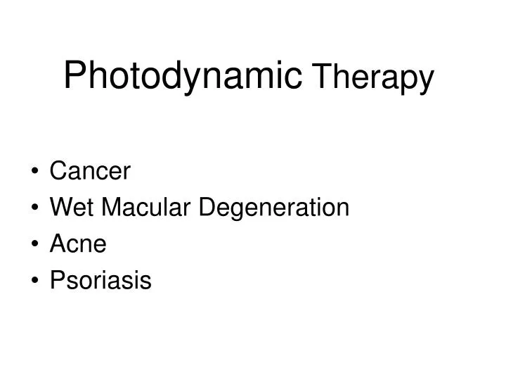 photodynamic therapy