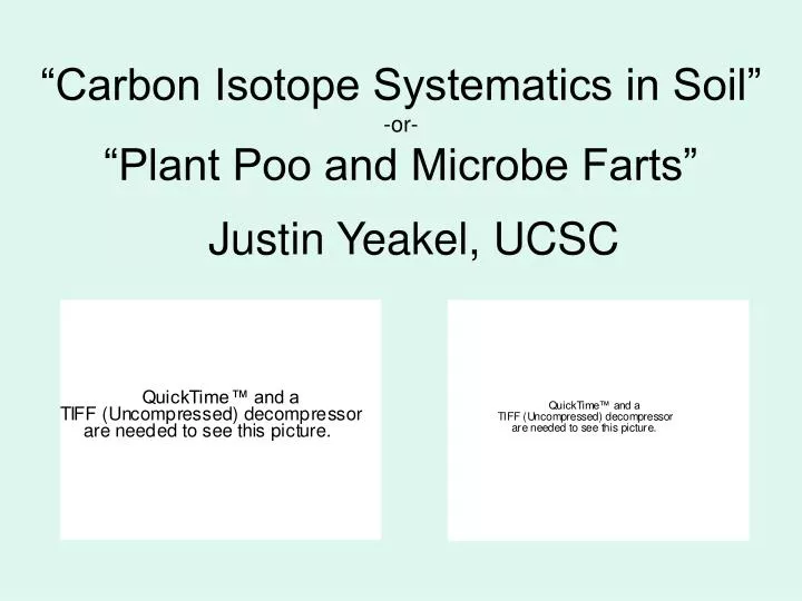 carbon isotope systematics in soil or plant poo and microbe farts