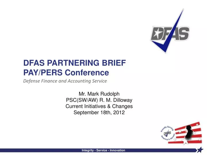 dfas partnering brief pay pers conference
