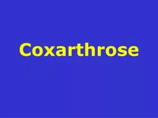 coxarthrose