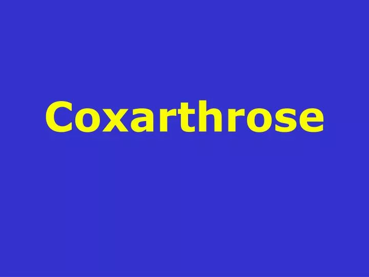 coxarthrose