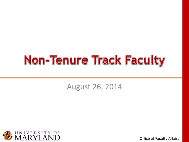 non tenure track faculty