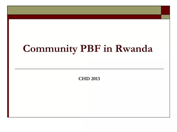 community pbf in r wanda