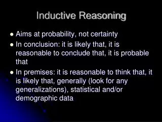 Inductive Reasoning