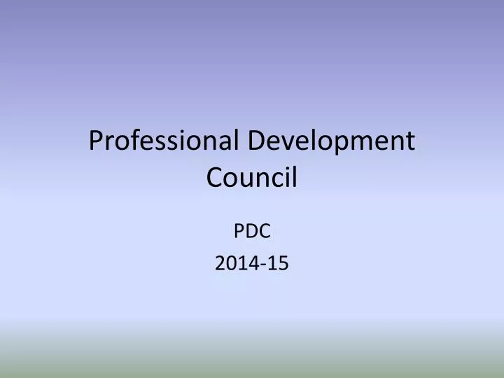 professional development council