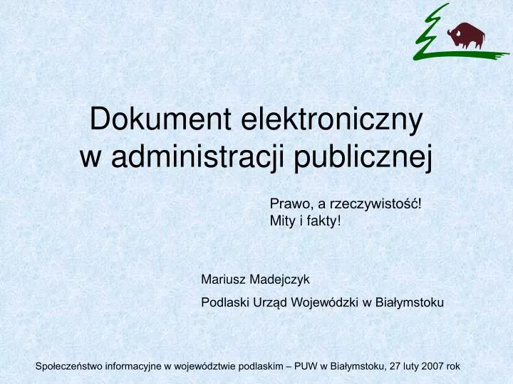 dokument elektroniczny w administracji publicznej