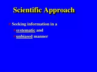 scientific approach
