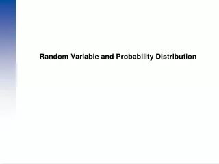 random variable and probability distribution