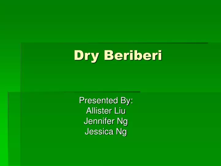 dry beriberi