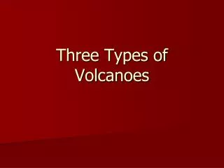 Three Types of Volcanoes