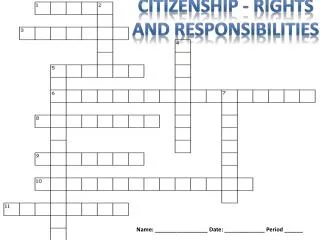 Citizenship - Rights And responsibilities