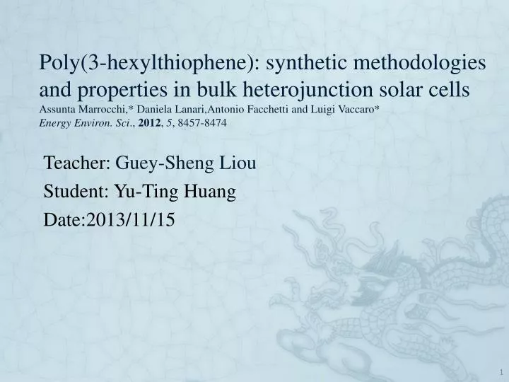 teacher guey sheng liou student yu ting huang date 2013 11 15