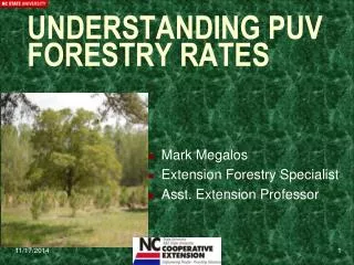 UNDERSTANDING PUV FORESTRY RATES