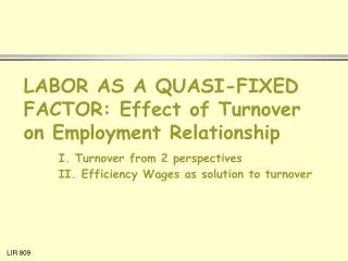 2 SIDES TO VOLUNTARY TURNOVER