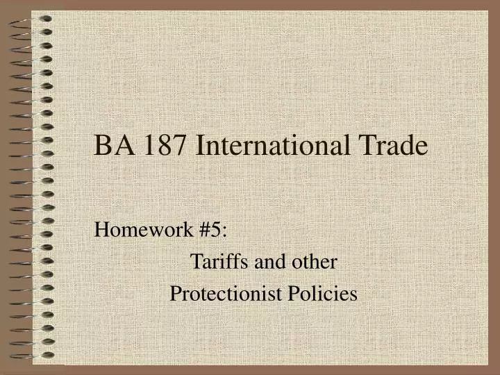 ba 187 international trade