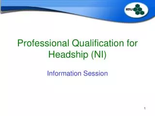 Professional Qualification for Headship (NI)