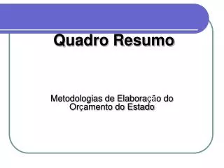 quadro resumo