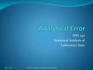 Analytical Error