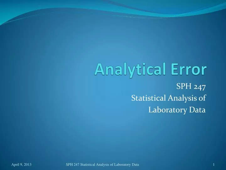 analytical error