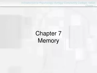 chapter 7 memory