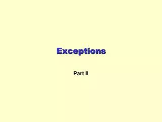 Exceptions