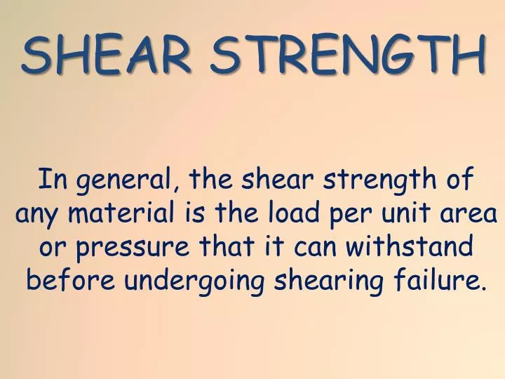 shear strength