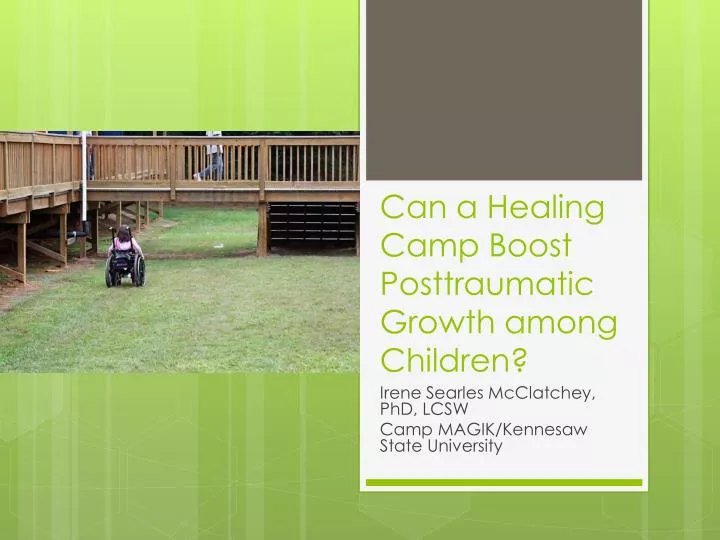 can a healing camp boost posttraumatic growth among children