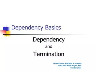 Dependency Basics