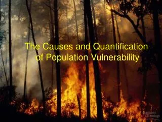 the causes and quantification of population vulnerability