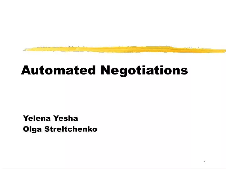 automated negotiations