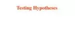 Testing Hypotheses - slide 1