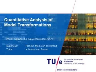 Quantitative Analysis of Model Transformations