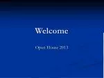 Welcome to the 2013 Open House: Exploring 16 Years of U.S. History Teaching Excellence - slide 1