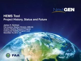HEMS Tool Project History, Status and Future