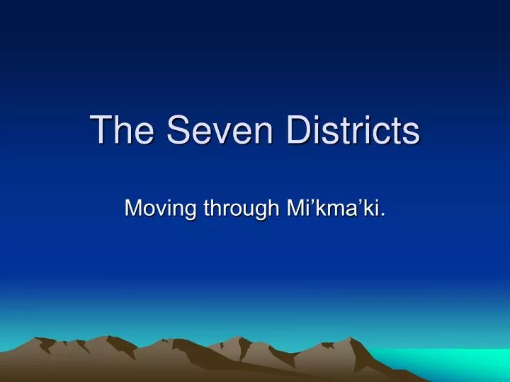 the seven districts