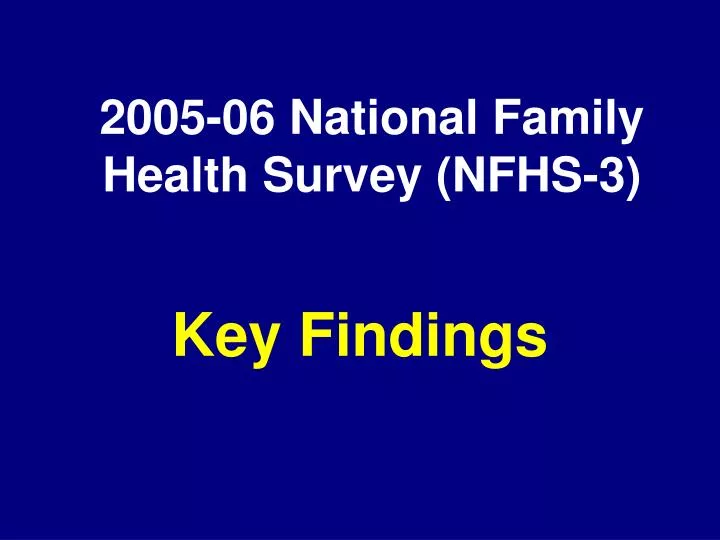 2005 06 national family health survey nfhs 3
