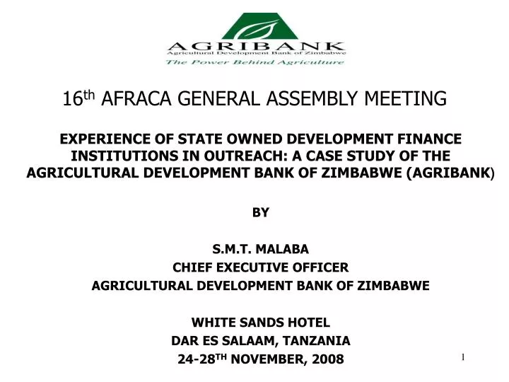 16 th afraca general assembly meeting