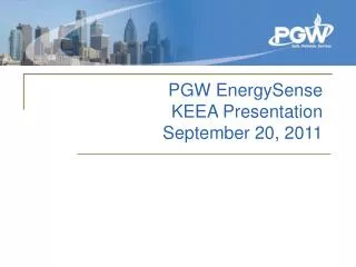 PGW EnergySense KEEA Presentation September 20, 2011