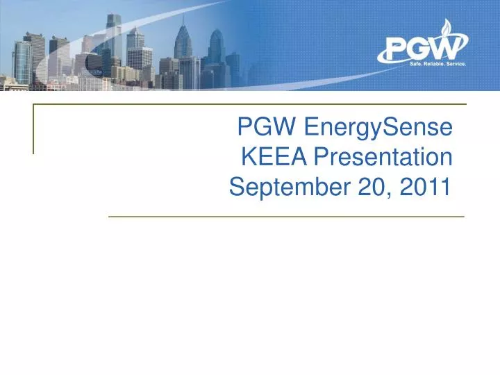 pgw energysense keea presentation september 20 2011