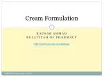 Cream Formulation - slide 1