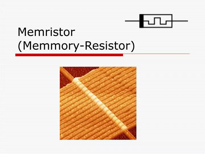 memristor memmory resistor
