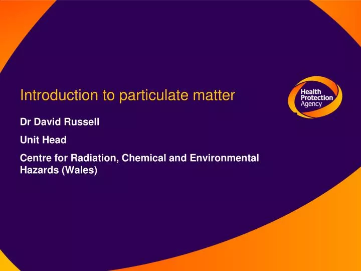 introduction to particulate matter