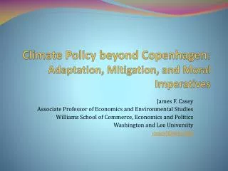 climate policy beyond copenhagen adaptation mitigation and moral imperatives